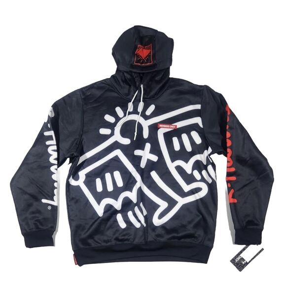 Keith Haring Members Only Men’s Hoodie Sweatshirt Size Large MK080007 NWT RARE - Picture 1 of 3